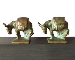 Hubley Antique Burro Bookends