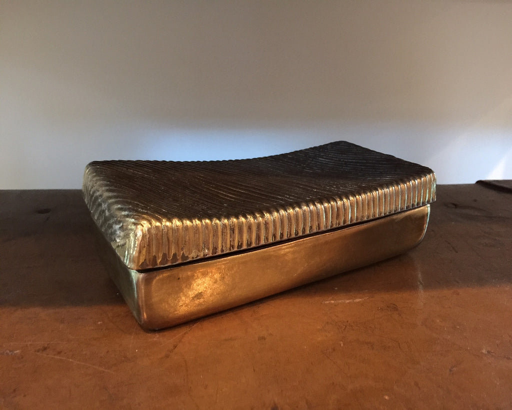 Ben Seibel Brass Ribbed Mid-Century Box