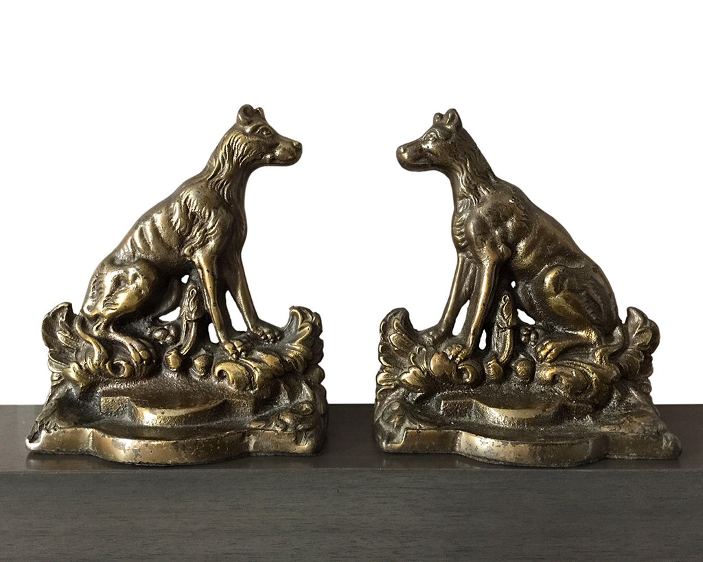 Jennings Brothers Antique Dog Bookends