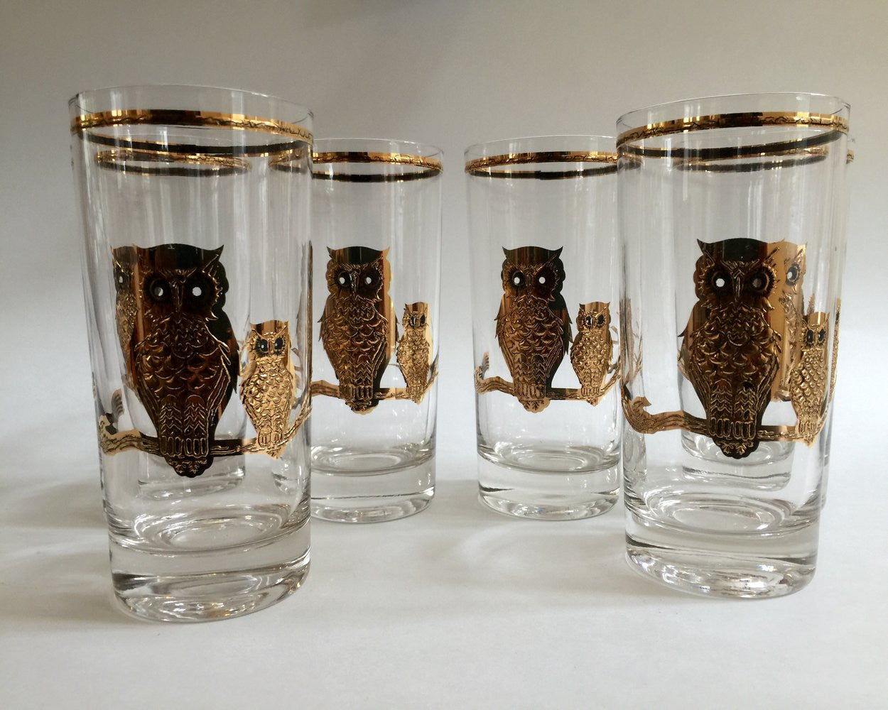 Mid-Century German Owl Style Metal Shot Glasses, 1960s, Set of 5 for sale  at Pamono