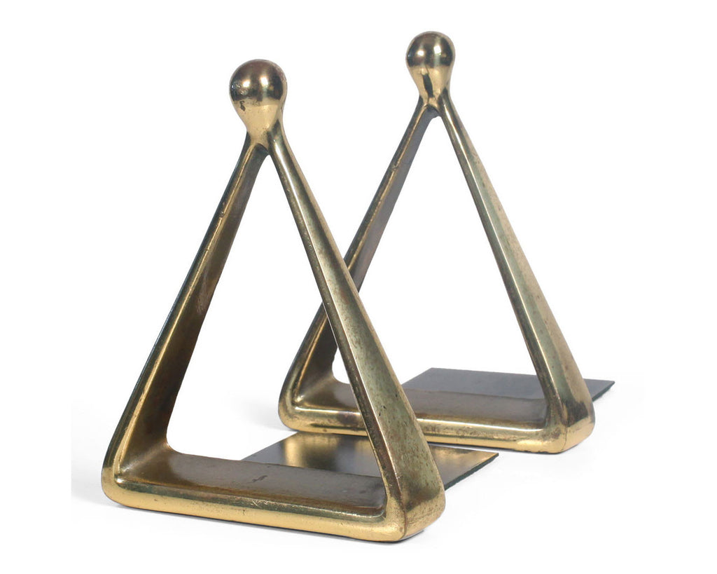 Ben Seibel Triangle Brass Bookends