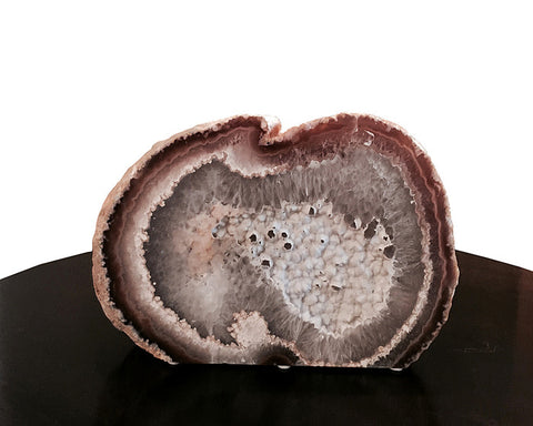 Smoky Brown and Gray Agate Geode