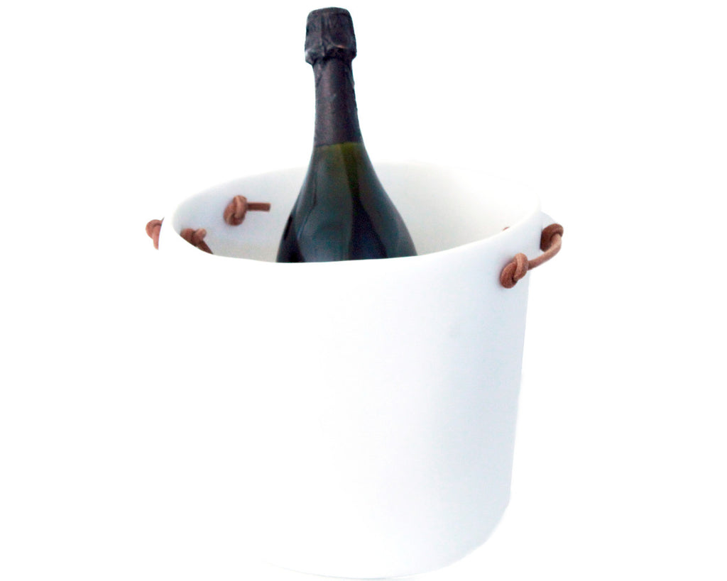 White Champagne or Wine Bucket